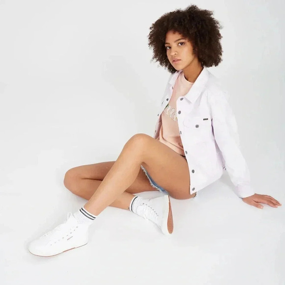 NWT Volcom Radstone Jean Jacket in Light Orchid - Picture 2 of 10